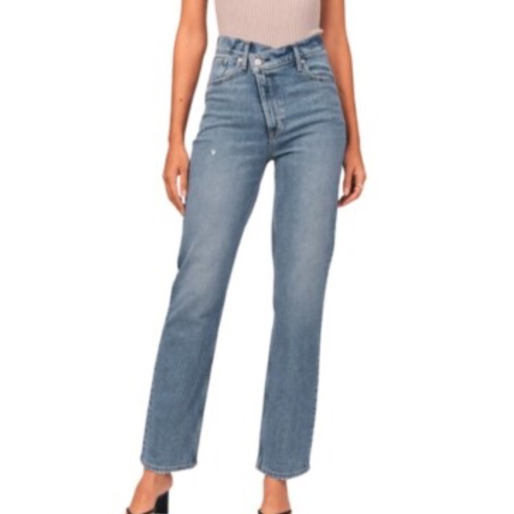 Abercrombie & Fitch 90s Slim Straight Ultra High Rise Jeans 2XS crossover
